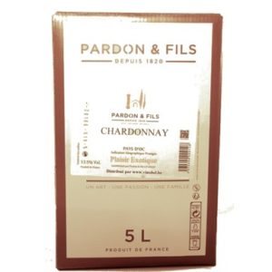 IGP D' OC CHARDONNAY PARDON & FILS BL 24 CUBI 5 L