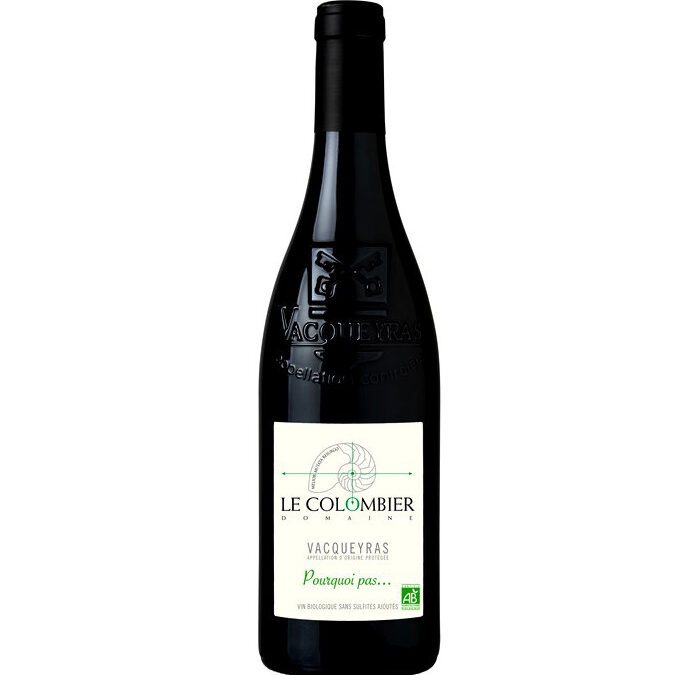 VACQUEYRAS POURQUOI PAS COLOMBIER BIO 2022 RG 75 CL
