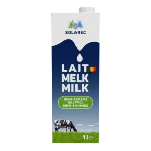 LAIT 1/2 ECREME SOLAREC 12 X 1 L BRICKPACK