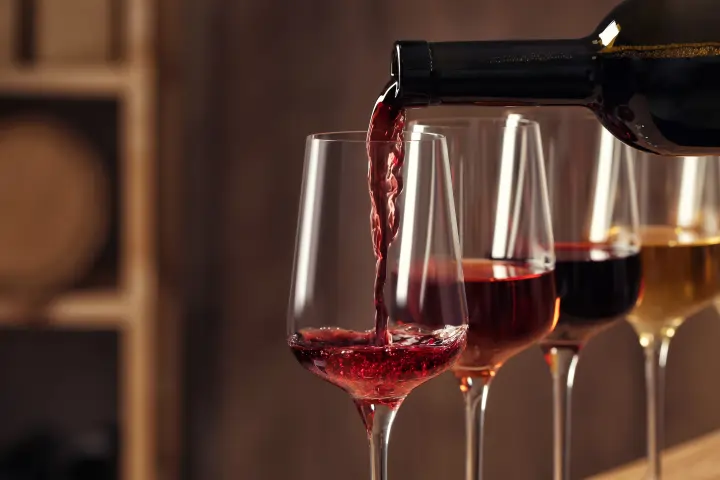 Sommelier dans sa cave à vin